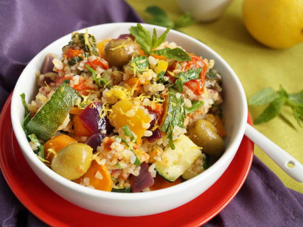 Salade de boulghour et légumes rotis