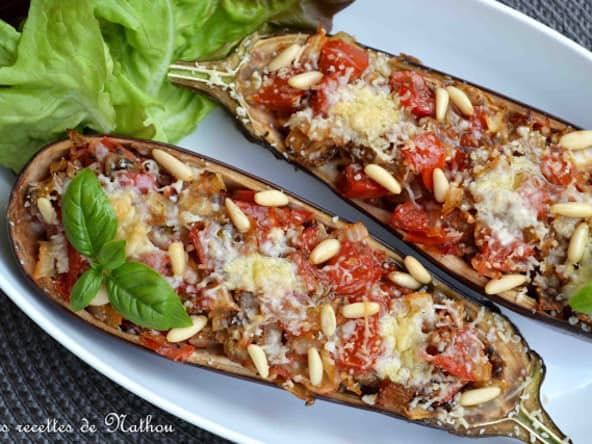 Aubergines farcies végétariennes