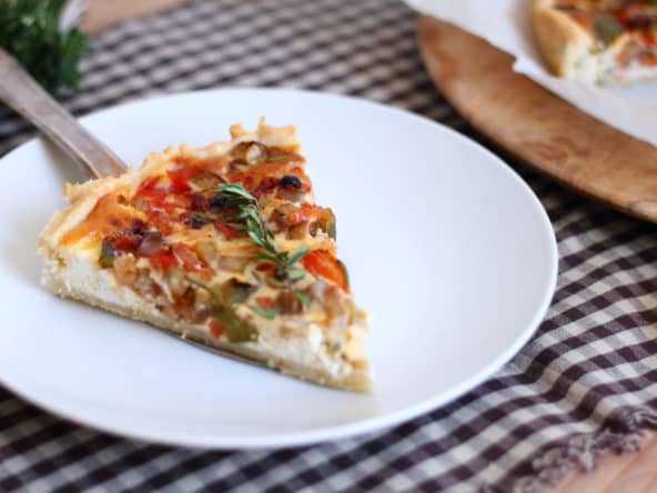 Quiche d'été à la ratatouille et ricotta