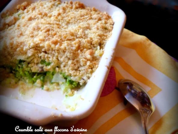 Crumble de poisson, fenouil, brocolis