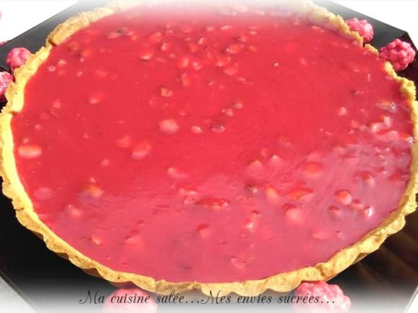 Tarte aux pralines roses