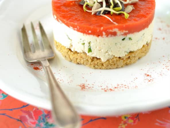 Cheesecake salé végétalien