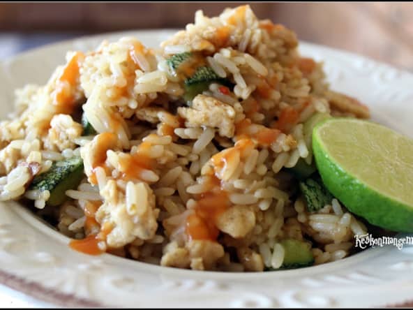 Riz au multicuiseur aux PST et aux courgettes