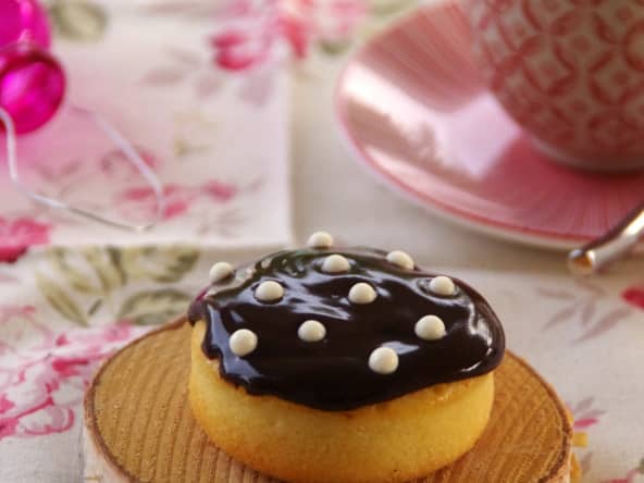 Minis cakes au citron et framboise ganache chocolat