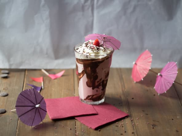 Milkshake classique à la fraise