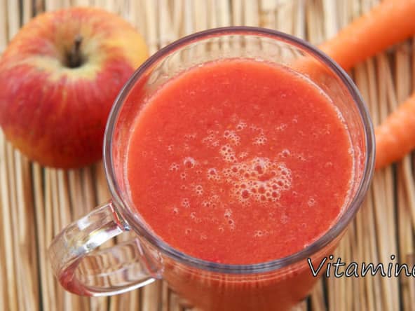 Jus très vitaminé pomme-carotte