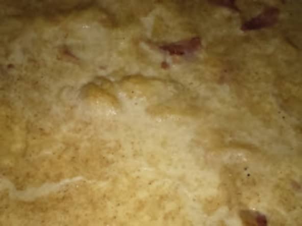 Gratin de courgettes au jambon et au son d'avoine, sans gluten