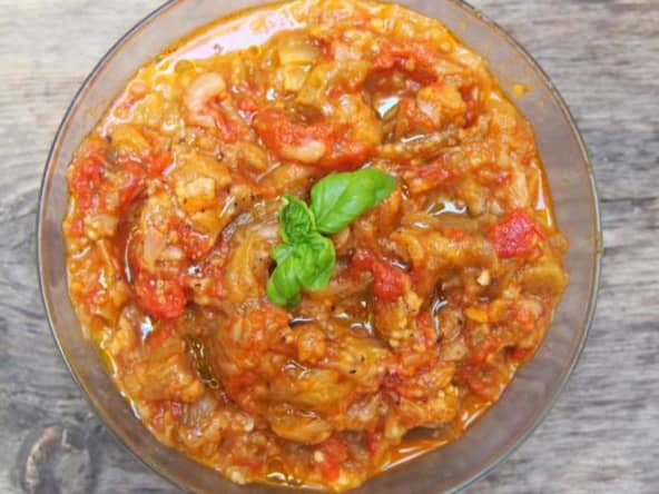 Compotée d’aubergines à la tomate