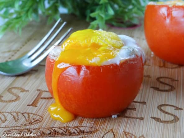 Oeuf cocotte en tomate au four