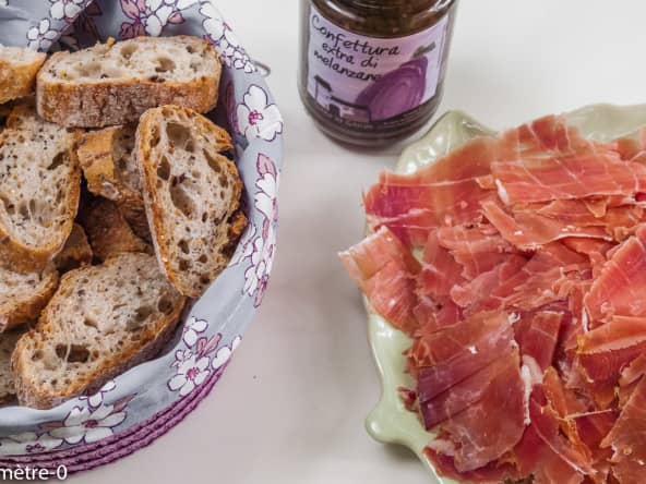 Jambon à la confiture d'aubergines