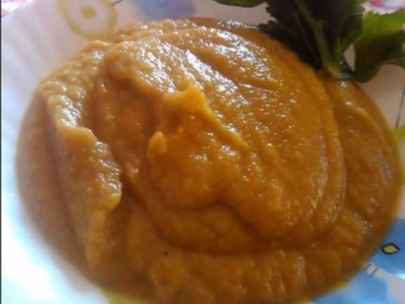 Céleri et potiron en velouté