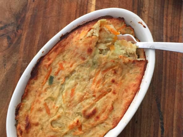 Parmentier aux légumes au curry