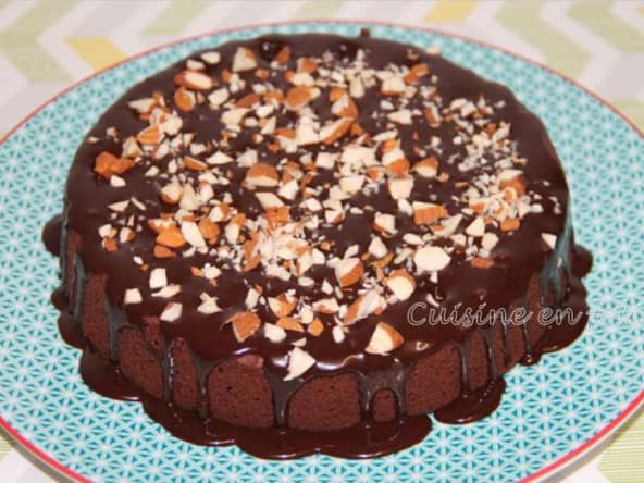 Poke cake double chocolat