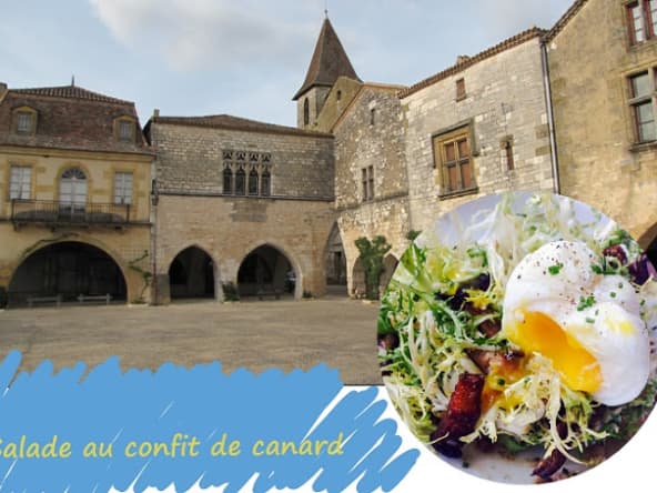 Salade au confit de canard, légumes du marché (Gascogne)