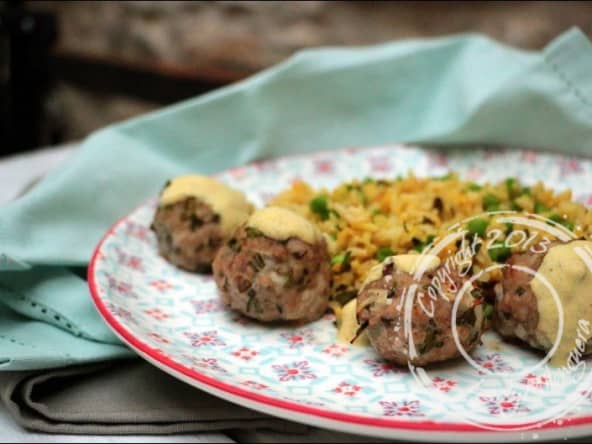 Boulettes d’agneau et riz aux épices douces