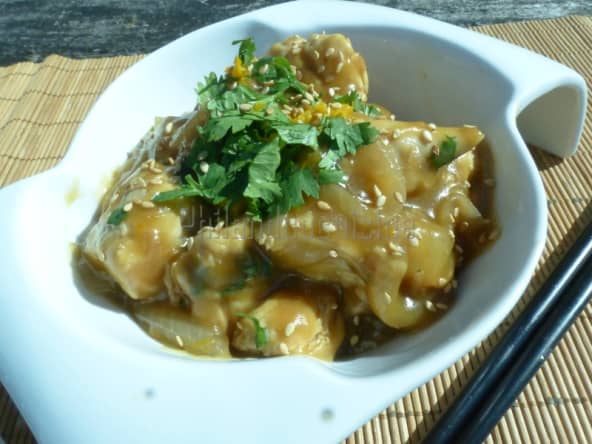 Poulet à l'orange aux saveurs asiatiques