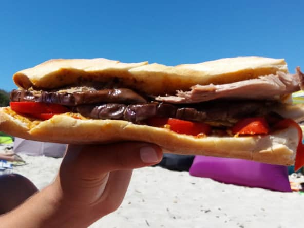 Sandwich agneau aubergine