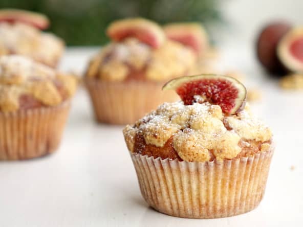 Muffins aux figues fraîches et noix