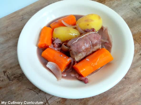 Paupiettes de veau façon bourguignon
