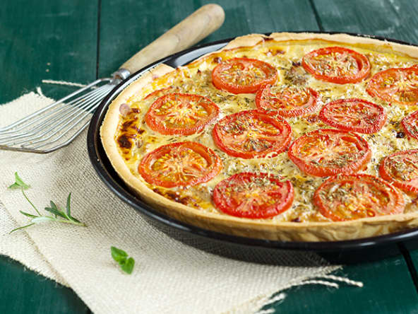 Tarte au thon, aux tomates et à la moutarde : idéal dans une lunch box