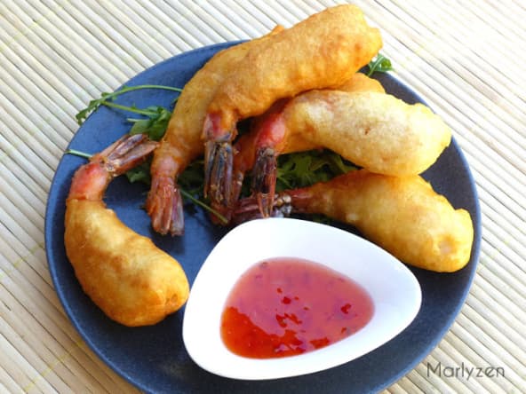 Beignets de crevettes croustillants à la sauce aigre-douce