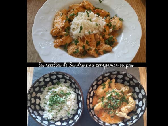 Poulet au saté et lait de coco