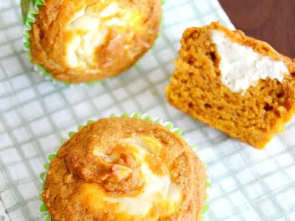 Muffins cheesecake d'automne à la citrouille