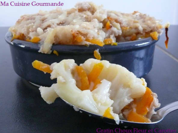 Gratin chou fleur et carotte