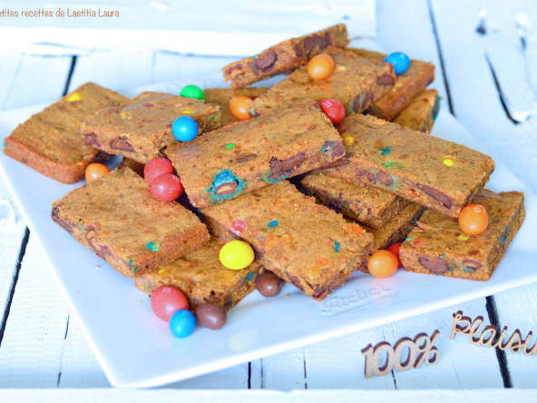 Cookies bars aux m&m's hyper simples
