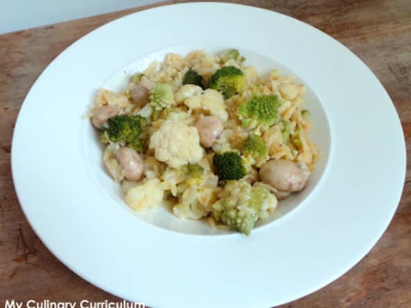 Risotto de petites pâtes aux 3 choux