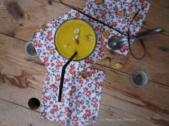 Velouté de potimarron et maxi courgette au mascarpone