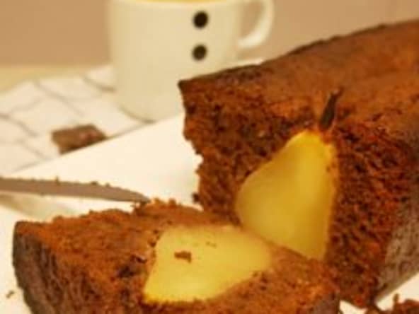 Cake vegan chocolat et poires