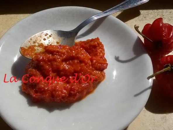 Purée piquante de piment et poivron