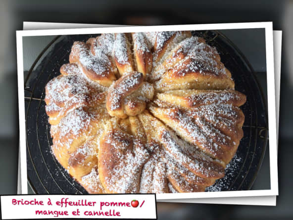 Brioche à effeuiller à la compote de pomme mangue et cannelle