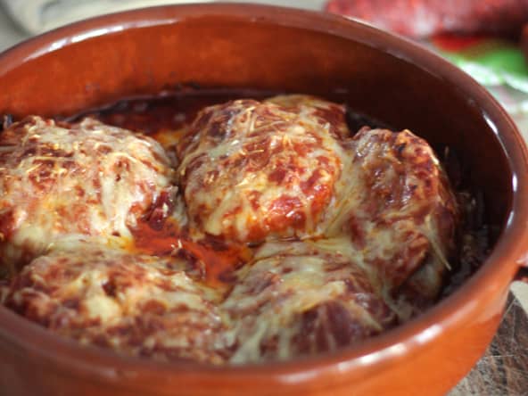 Osso Bucco de dinde tomate et chorizo gratiné au Comté