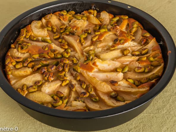 Gâteau de poires à la ricotta et aux pistaches