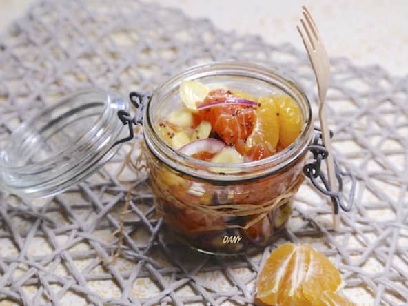 Saumon mariné à la mandarine