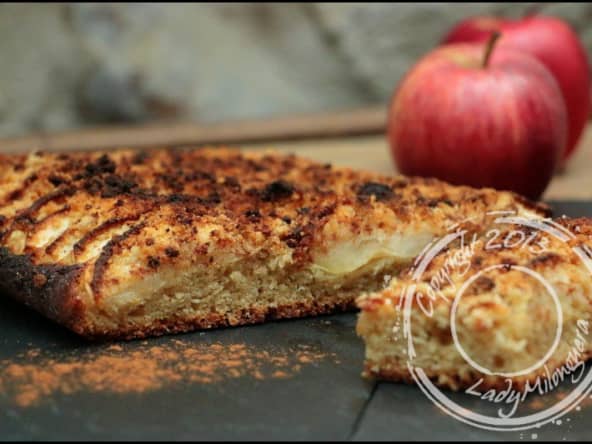 Tarte brioche crumble aux pommes