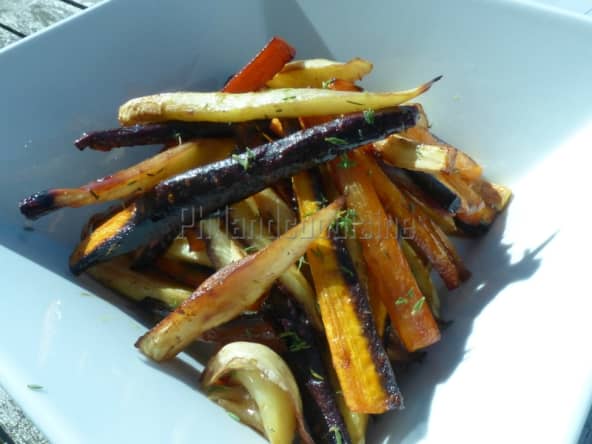 Légumes d'automne rôtis et légèrement caramélisés au four