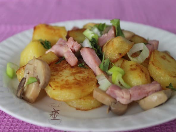 Salade de pommes de terre aux lardons