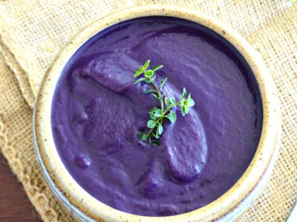 Soupe toute violette aux couleurs d'halloween