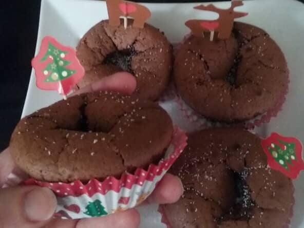 Fondant chocolat mandarine au coeur coulant. Simple, délicieux et vite fait !