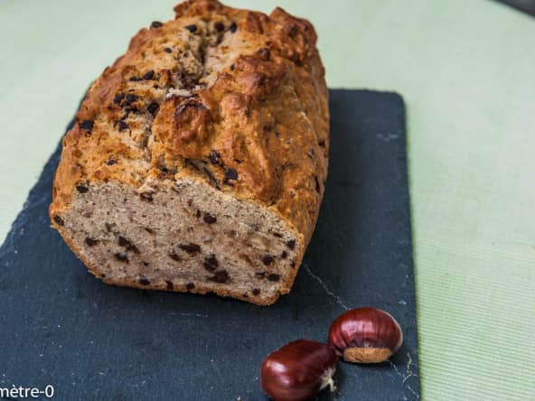 Cake aux chataignes et pépites de chocolat