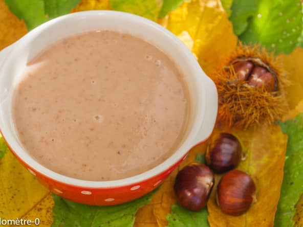 Velouté de châtaignes aux poires