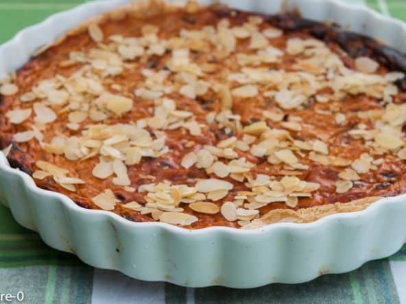 Tarte au thon à la tomate et aux amandes