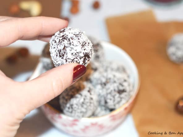 Boules de brownie cru