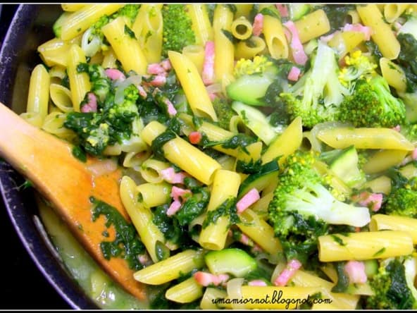 One pot pasta aux légumes verts