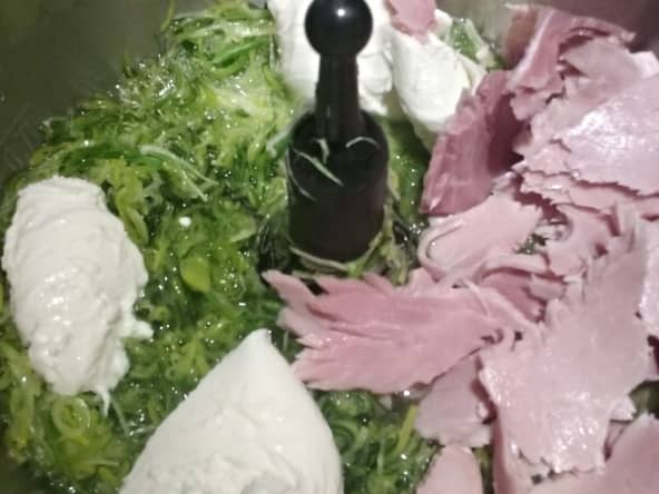 Fondue de poireaux à la mozzarella