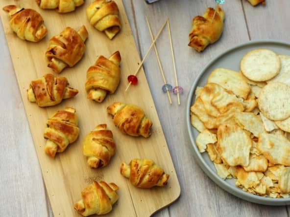 Croissants apéritifs à la moutarde et poulet