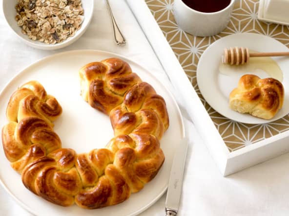 Couronne briochée au miel